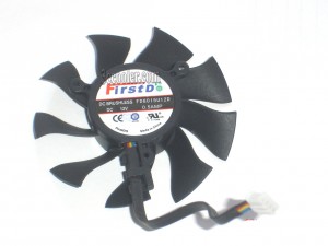 FirstD FD8015U12D 12V 0.5A 4 wires 4 pins black vga fan Sapphire HD 4860 HD5770 vapor-x HD5850xreme HD 6790 garphics card cooler