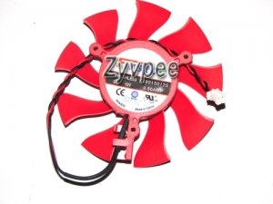 FirstD FD8015U12S 12V 0.5A 2 wires 2 pins red vga fan graphics card cooler