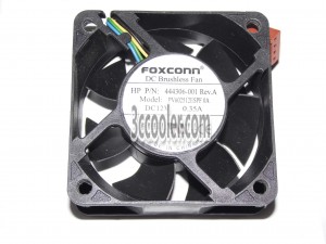 Foxconn 6025 6CM PV602512ESPF P/N:444306-001 12V 0.35A 4 Wires 4 Pins Case Fan