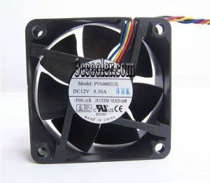 60MM 60*25MM Foxconn PVA060G12L DC12V 0.2A 4 Wires 6CM Case FAN