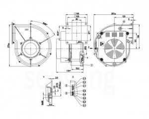 G1G170-AB31-01 230V 315W Condensing Boiler Fan