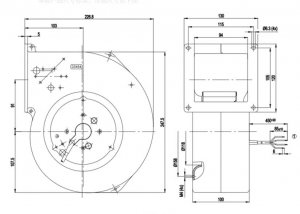 ebmPAPST G2E140-AL40-01 230V 0.60/0.64A 135/145W 1650/1700RPM air Shower Room Ventilation fan