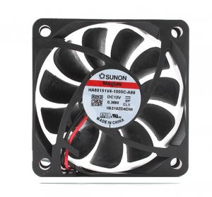 Sunon 60mm HA60151V4-1000C-A99 12V 0.36W 2 Wires Silent Cooling Fan 60x60x15mm