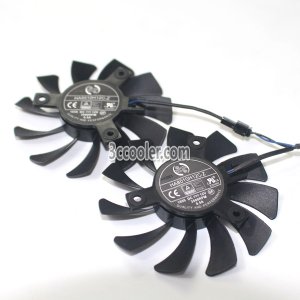A Pairs AX HA8010H12C-Z 12V 0.25A 2 Wires VGA Cooling