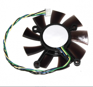 Vga cooling fan with 4 mounting-holes 43*43*43*43mm diameter 73mm gray & transparent 9 blades
