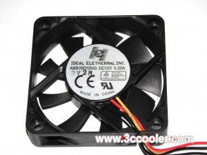 IEI ABB06D12HG  6CM 12V 0.3A 3 Wires Cooler Fan