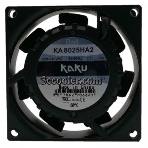 80MM KAKU 8025 KA8025HA2 Ball 220-240V 50/60Hz 0.1/0.06A AC Cooling