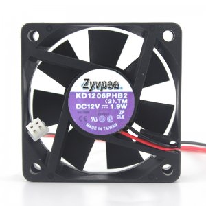 Sunon 60mm KD1206PHB2 (2).TM 12V 1.9W 2 Wires 6CM Cooling Fan 60x15mm