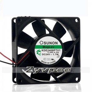 Zyvpee KDE2408PTV1 80x25mm 24V 1.7W 2 wires 8CM case fan for RTU