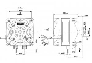 ebmpapst M4Q045-CF01-01/A23 230V 16W 3 Wires motor for Refrigerator