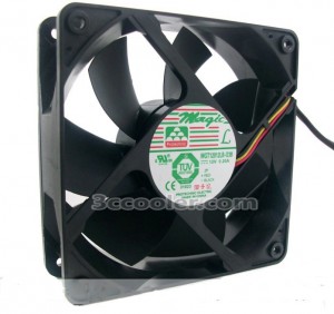 MAGIC 12038 MGT12012LB-038 12V 0.2A Silent Fan 3 Wires Cooling Fan