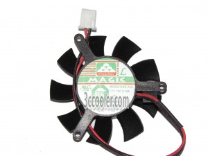 Magic MGA5012XR-A10 12V 0.19A 2 Wires 2 Pins VGA Fan Cooling Fan