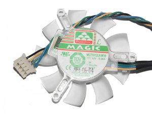 MAGIC MGT5012LR-W10 12V 0.08A 4 Wires 4 psin vga fan video fan,graphics card cooler