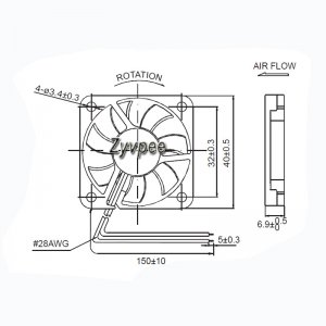 Sunon 40*06mm MF40060V2-1000C-A99 5V 0.45W 2Wire noteboook laptop cooler fan