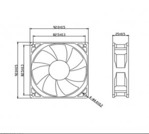 9CM MF92251V1-1000U-A99 12V 1.68W 2 Wires Cooling Fan 92x25mm