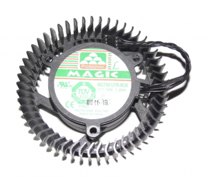 MAGIC MGT6012YR-W38 12V 1.2A 4 Wires 4 Pins circular vga fan graphics card cooler
