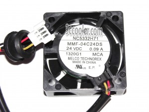 Melco 4015 40*15mm MMF-04C24DS MCA NC5332H71 24V 0.09A 3 Wires 3 Pins Case fan 4CM inverter ABB fanuc server cooler