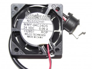Melco 4015 40*15mm MMF-04C24DS ROP NC5332H41 24V 0.09A 2 Wires Case fan 4CM inverter ABB fanuc server cooler