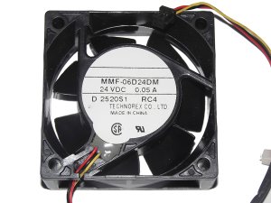 Melco 6CM MMF-06D24DM RC4 24V 0.05A 3 Wires Cooler Fan