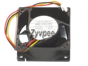 Melco 6CM 60*25mm MMF-06D24ES FC5 CA1027H10 24V 0.1A 3 Wires 3 Pins Inverter Fan for YASKAWA PLC ABB