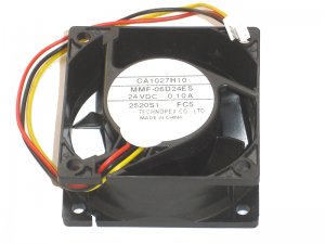 Melco 6CM 60*25mm MMF-06D24ES FC5 CA1027H10 24V 0.1A 3 Wires 3 Pins Inverter Fan for YASKAWA PLC ABB