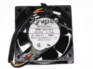 Melco NC5332H62 6CM MMF-06F24ES RM5 24V 0.1A 3Wires Cooler Fan