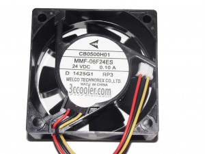 Melco 6CM 60*25mm MMF-06F24ES RP3 CB0500H01 24V 0.1A 3 Wires 3 Pins Inverter Fan for YASKAWA PLC ABB