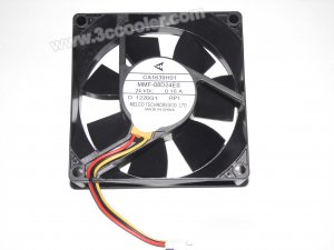 Melco 8CM CA1639H01 MMF-08D24ES RP1 24V 0.16A 3 Wires Cooler Fan
