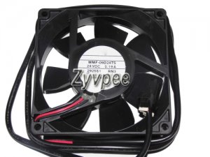 Melco 9CM 90*25mm MMF-09D24TS RN3 24V 0.19A 2 Wires 2 Pins inverter Fan for PLC ABB Yaskawa device