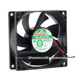 Magic 8CM 8025 MGA8012HB-A25 12V 0.24A 2 Wires Case Fan