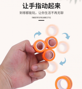 Magnetic finger ring, upgraded version fingertip spinner for intelligence and decompression