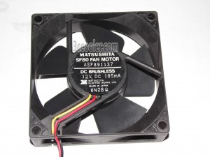 MATSUSHITA SF80 ASF891137 12V 185mA 3 Wires 3 Pins Cooling fan