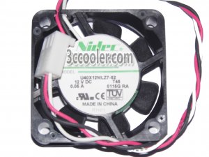 NIDEC 4010 U40X12MLZ7-52 T45 12V 0.05A  3 wires 3 pins 4cm Cooling Fan cpu fan