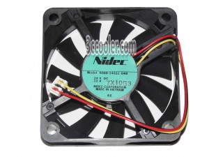 NIDEC 6015 6CM D06R-24SS1 04B 24V 0.12A 3 Wires 3 Pins Case fan