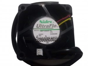 NIDEC 60*25mm U60T12MUB7-53 J75 U60T12MUB7-53J75 12V 0.16A  3 wires 3 pins 60mm case fan