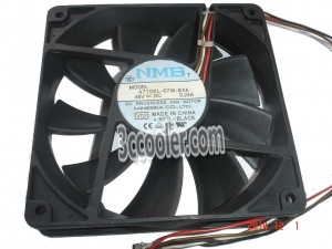 NMB 120x25mm 4710KL-07W-B56 V02 48V 0.24A 4 Wires 4 Pins Case Fan CPU Cooler