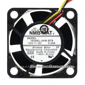 NMB 4020 4CM 1608KL-04W-B79 LBA DC 12V 0.25A 3 Wires 3 Pins Router Fan