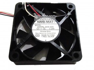 NMB 6015 6CM 2406RL-04W-S59 CA1 12V 0.24A 3 Wires 3 Pins Case Fan