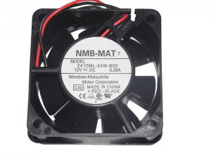 NMB 6CM 6025 2410ML-04W-B50 C40 12V 0.26A  2 Wires Cooler Fan