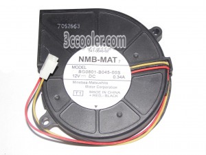 NMB 8018 8CM BG0801-B045-00S 12V 0.34A 3 Wires 3 Pins Case Blower Fan
