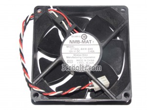 NMB 80x25mm 3110GL-B4W-B89 D51 800-24608-02 12V 0.46A 3 Wires 3 Pins Case Fan DC Cooler