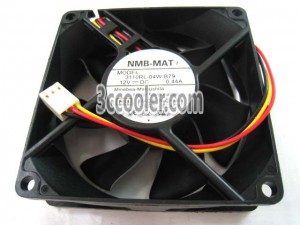NMB 8025 8CM 3110RL-04W-B79 12V 0.44A 3 Wires 3 Pins Case Fan