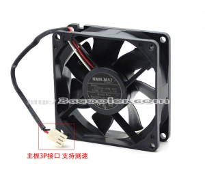 NMB 8025 8CM 3110SB-04W-B59 E58 DC 12V 0.18A 3 Wires 3 Pins Case Fan