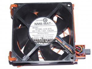 NMB 9038 3615ML-04W-B76 V02 12V 1.6A 116CFM JC915 Server CPU Cooler Fan