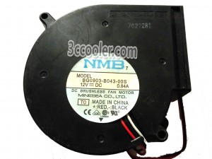 NMB 9733 97mm BG0903-B043-00S TD 12V 0.84A 3 Wires 3 Pins Blower Case Fan