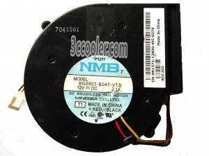 NMB 9733 97mm BG0903-B047-VTS T1 05 03 12V 2.1A 3 Wires 3 Pins Blower Fan