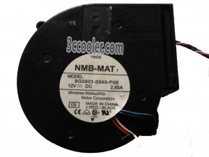NMB 97mm BG0903-B049-POS 09 Y8626 12V 2.65A 4 Wires 4 Pins Blower Case Fan