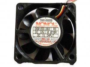 NONO 60*15mm 6CM G6015S12B2 RG square Cooling fan with 12V 0.07A 3-Wires 3 Pins