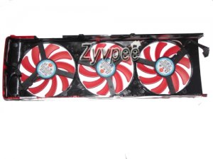 NTK FD7010H12S 12V 0.35A 3 pcs 3/4 Wires 4 Pins Frameless VGA Fan with a black cover for ATI HD7990