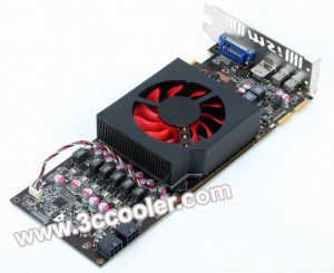 NTK FD8015U12S 12V 0.5A 4 Wires Cooler Fan with Black Cover Replacement XFX RADEON HD 6950